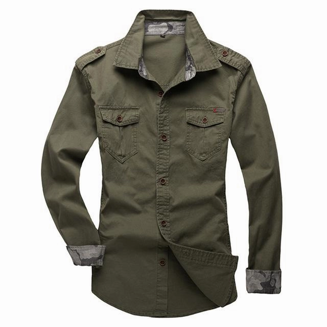 Holiday Special Flex Fit Collar West Louis? Modern Military Long Sleeve Shirt