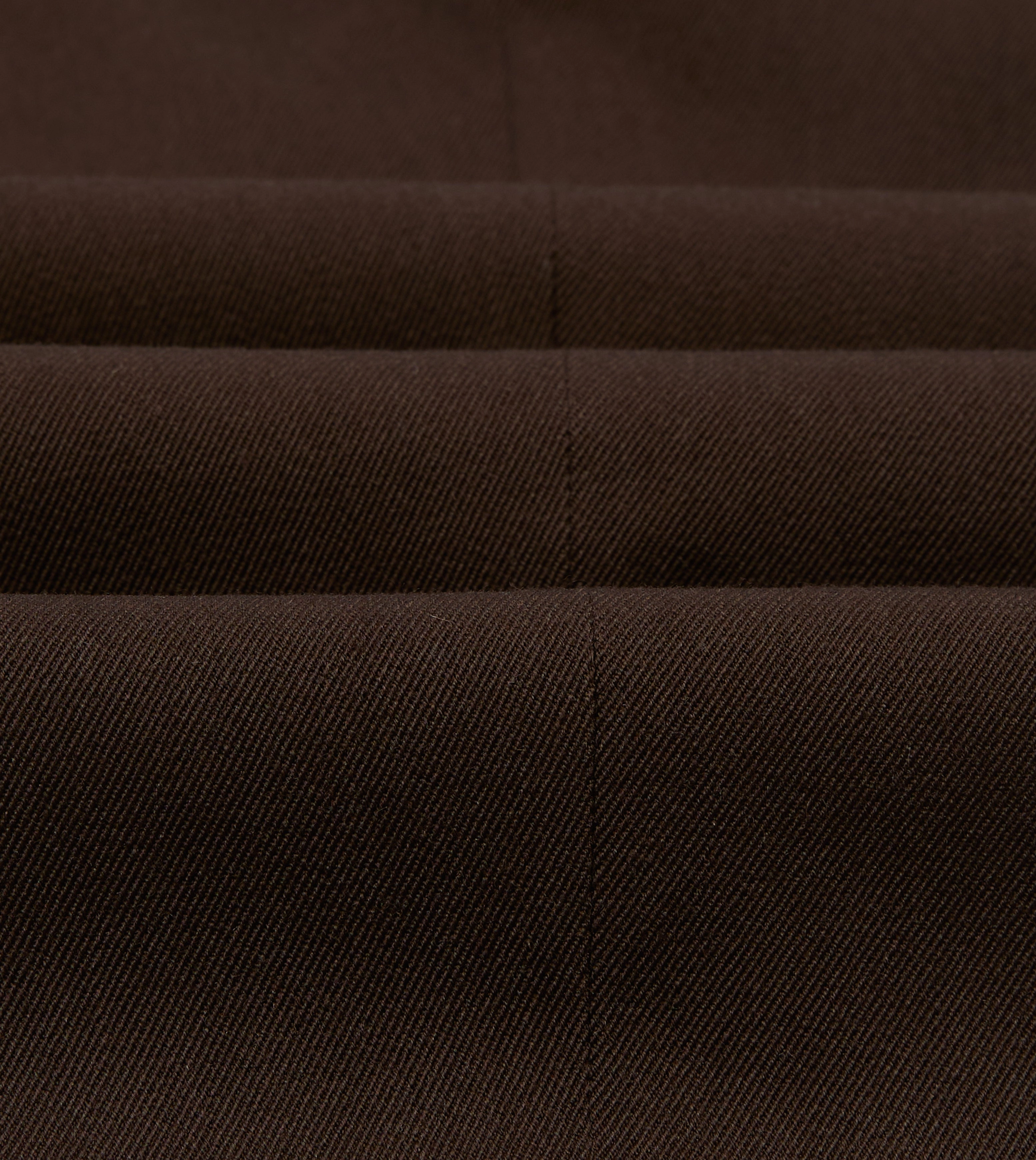Seamless Technology Brown Wool-Cotton Single Pleat Trouser