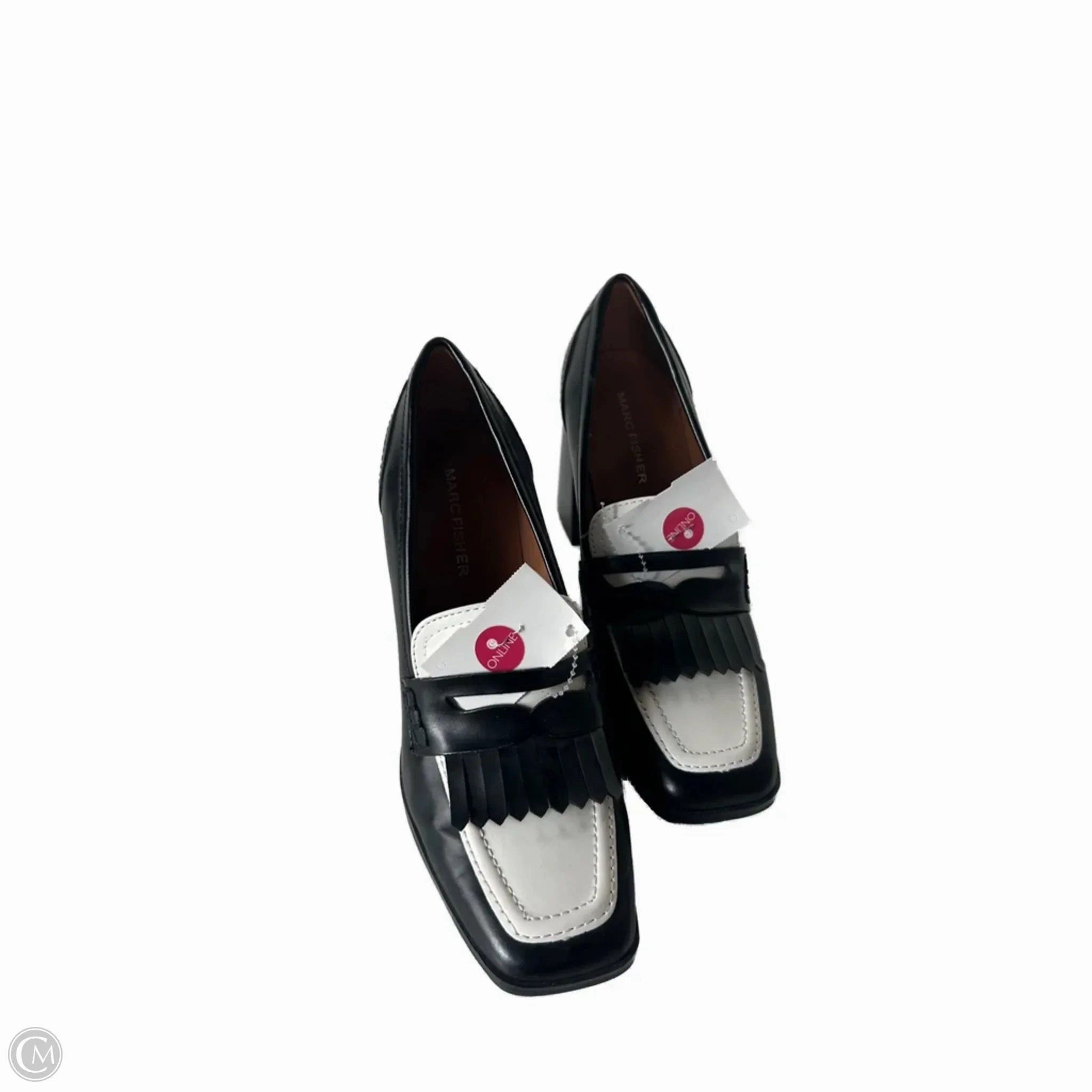 Shoes Heels Block By Marc Fisher In Black & White, Size: 6.5 Dressy Footwear Casual Evening Wear