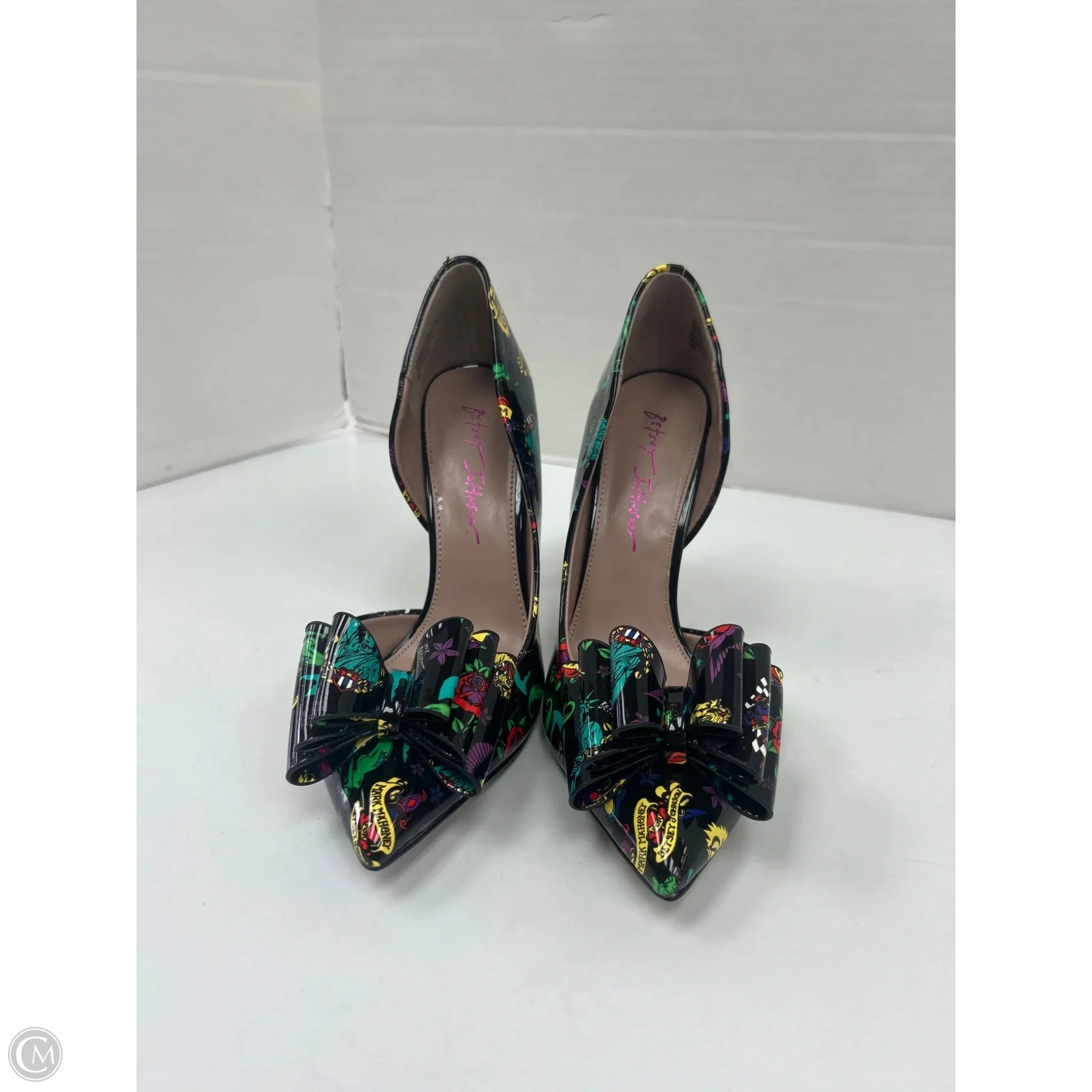 Chic Vibes Ankle Strap Heels Shoes Heels Stiletto By Betsey Johnson In Black, Size: 7.5