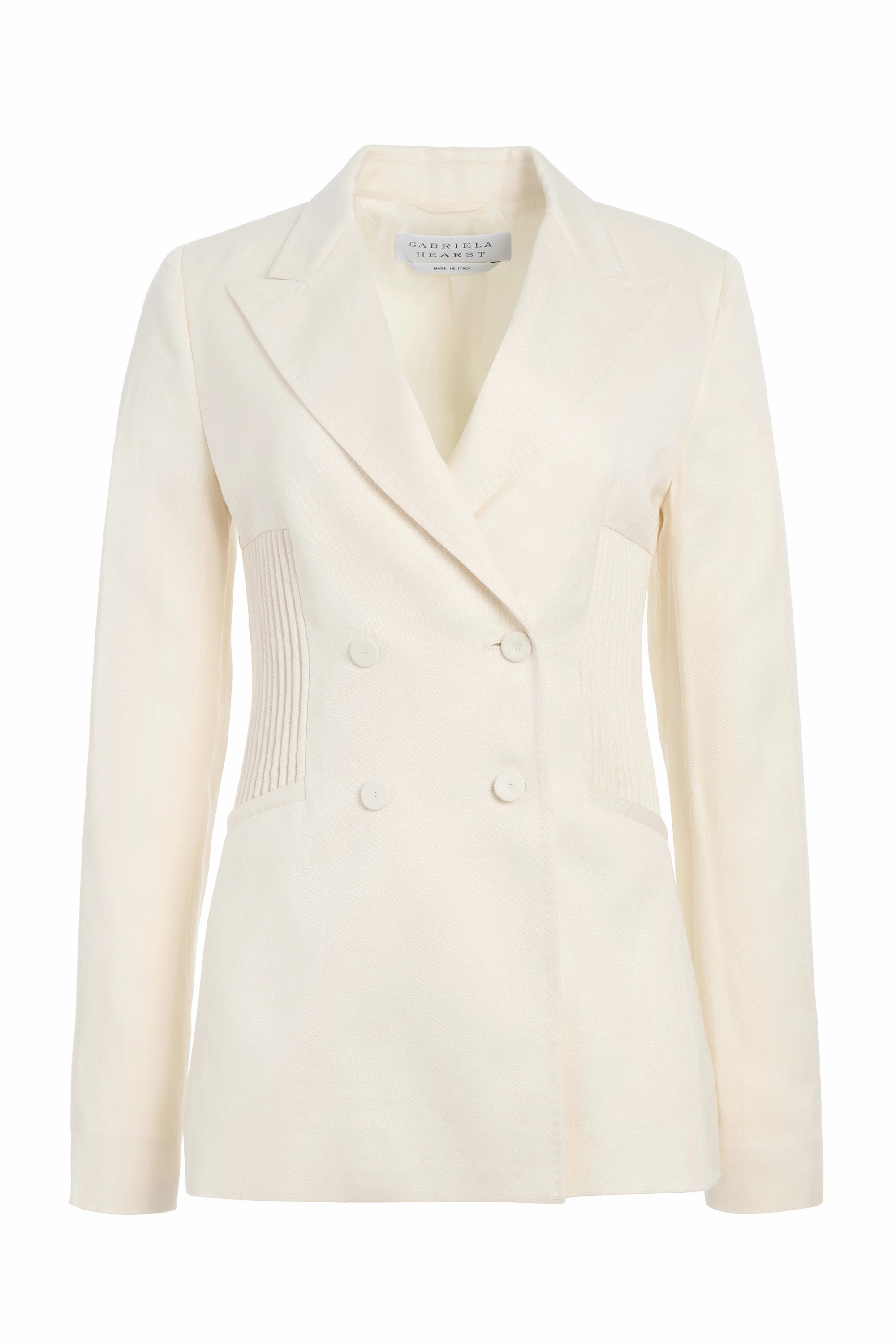 Brett Blazer in Ivory Textured Linen Chic Work Outfit Relaxed Layers