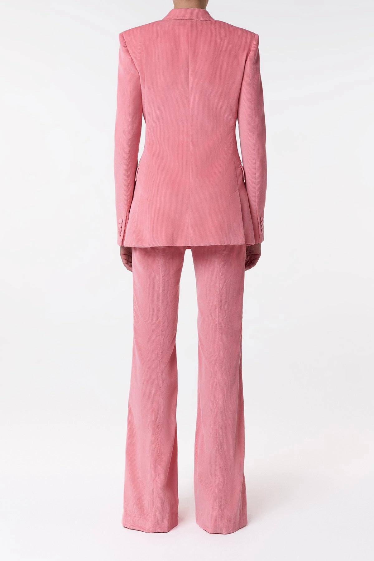 Modern Professional Look Ianthe Flare Pant in Rosa Sea Island Cotton Corduroy