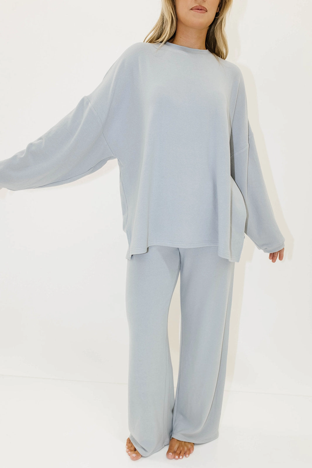 Campbell Fleece Lounge Pants in Dusty Blue *10/6 PRE-ORDER* Move Friendly