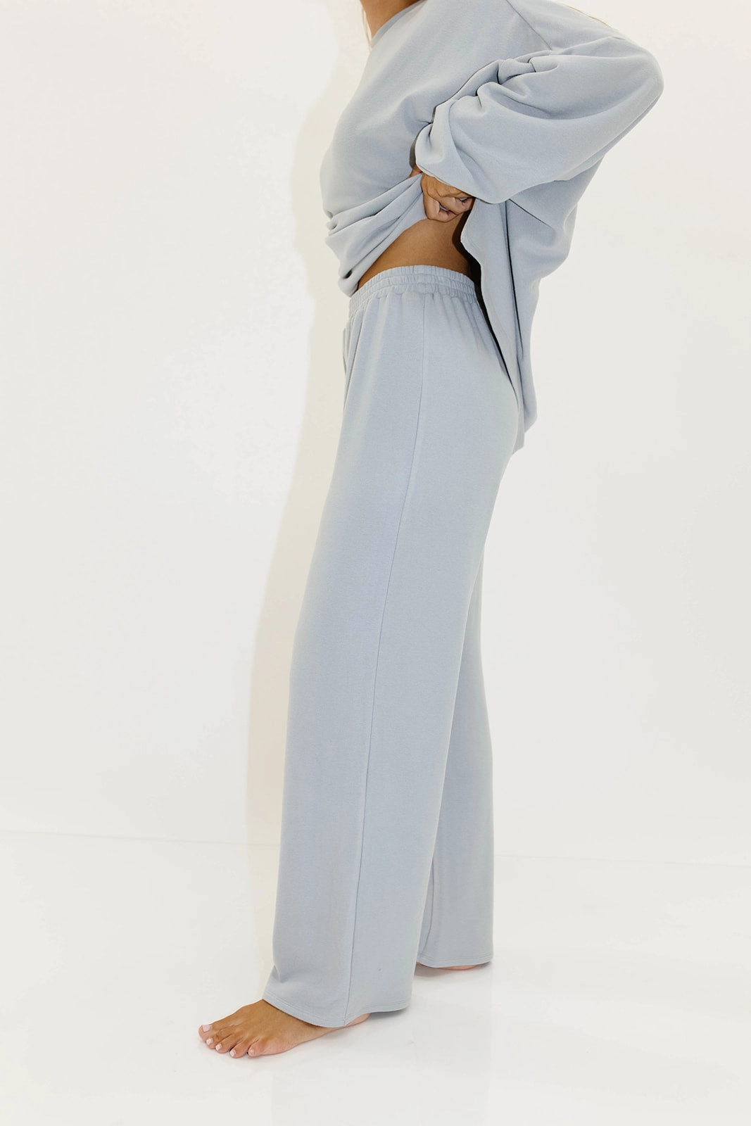 Campbell Fleece Lounge Pants in Dusty Blue *10/6 PRE-ORDER* Easy Flex Design