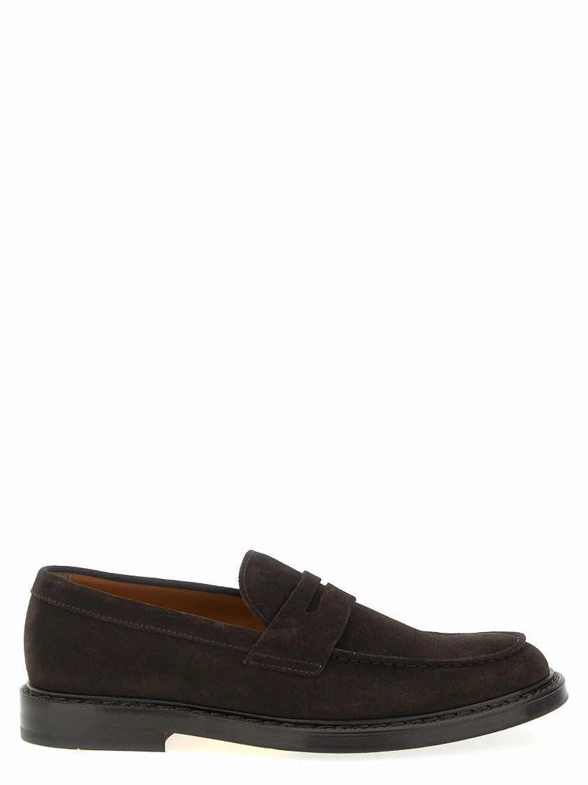 Penny Strap Suede Loafers With Embossed Tub Stitching Supportive Design True Power