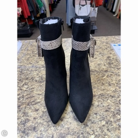 Shoes Heels Block By Qupid In Black, Size: 8.5 Open Toe Sandals Trendy Platform Heels