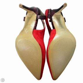 Shoes Heels Stiletto By Krown Kouture In Red, Size: 8.5 Luxury Wedding Pumps Textured Heels