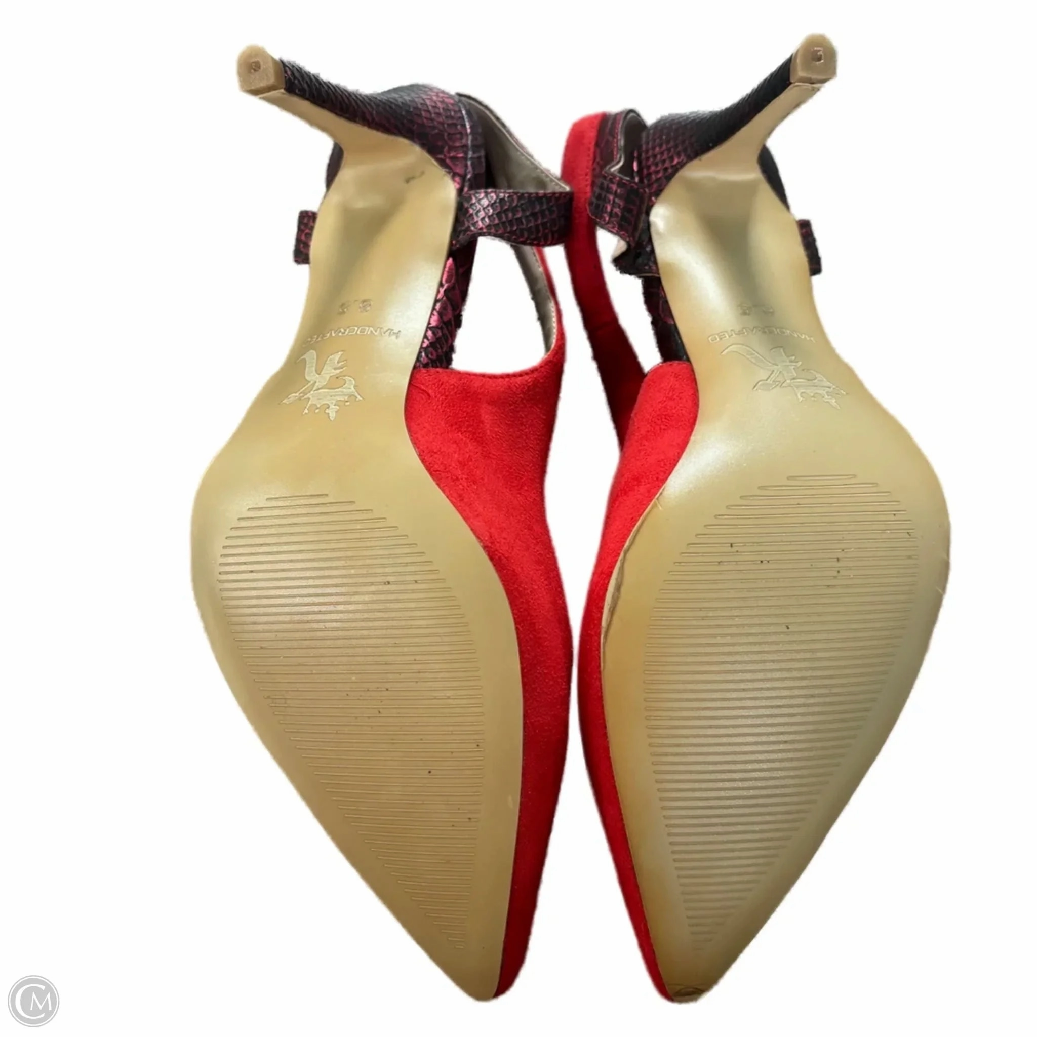 Shoes Heels Stiletto By Krown Kouture In Red, Size: 8.5 Luxury Wedding Pumps Textured Heels