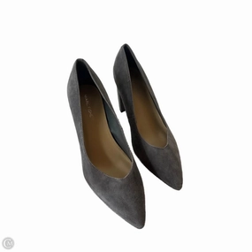Shoes Heels Block By Marc Fisher In Grey, Size: 7.5 Peep Toe Sandals for Party Vegan Heels