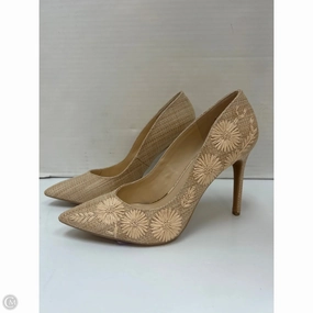 Shoes Heels Stiletto By Jessica Simpson In Tan, Size: 10 Lace-Up Heels