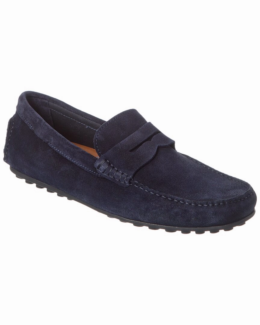 Wide Step Aquatalia Lucca Weatherproof Suede Loafer
