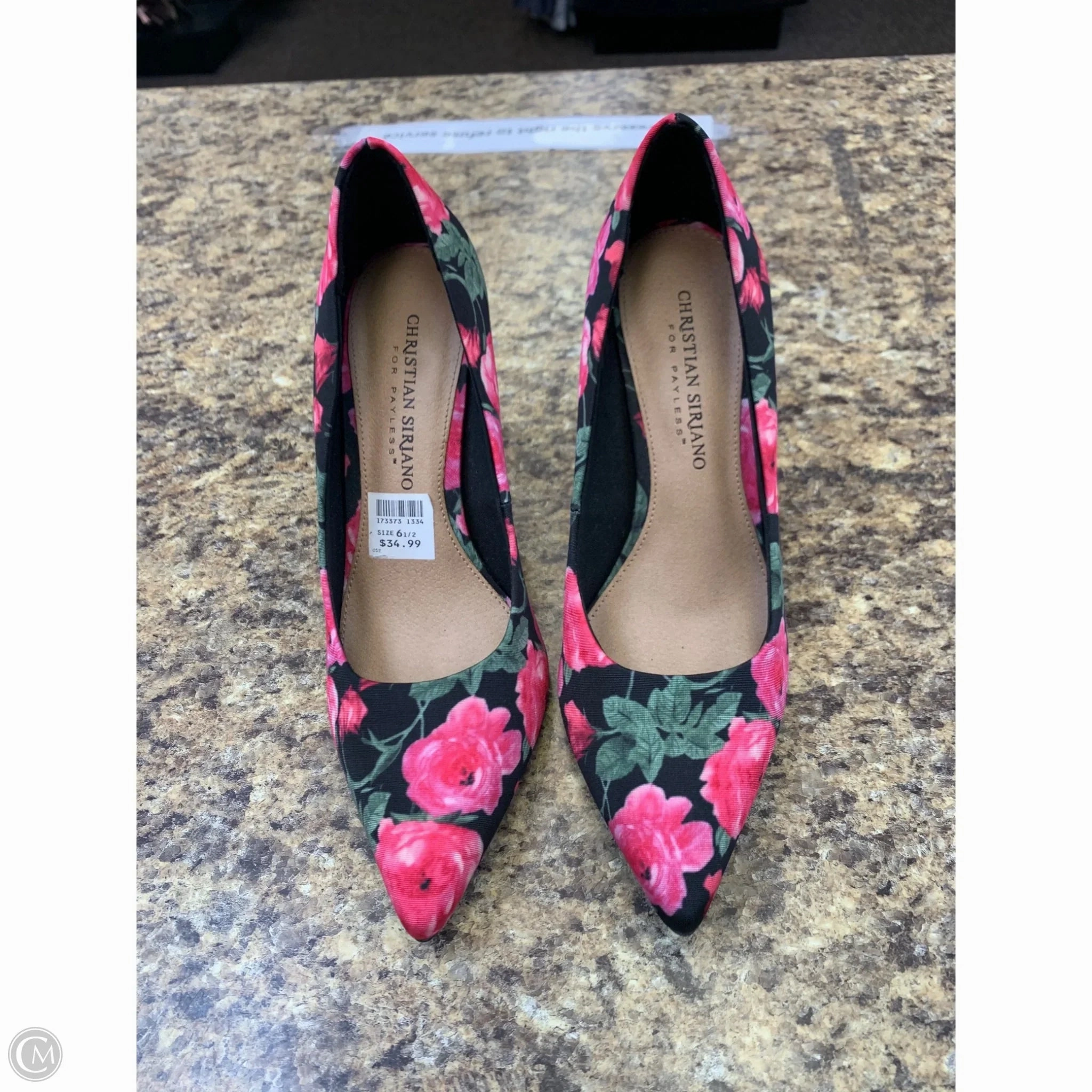 Flexible Movement Shoes Heels Stiletto By Christian Siriano In Black & Pink, Size: 6.5