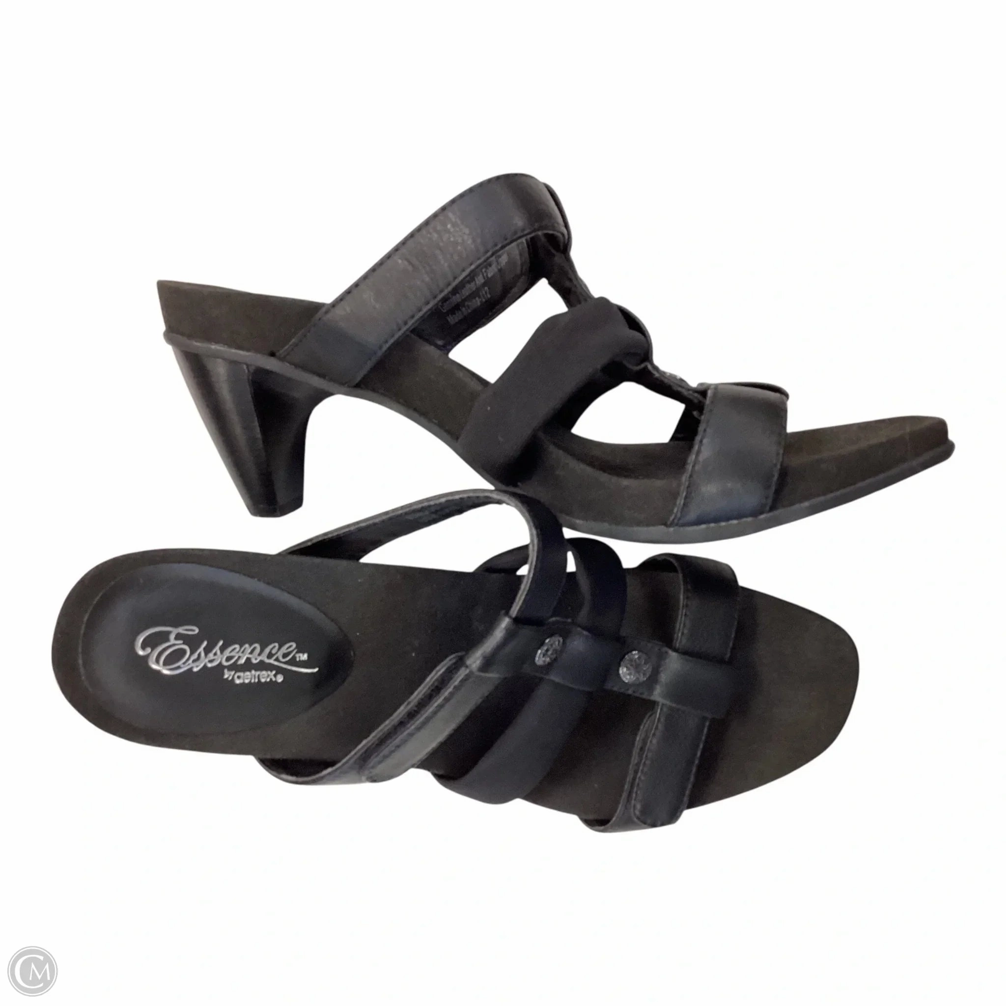 Enhanced Mobility Soft Texture Shoes Heels Block By Clothes Mentor In Black, Size: 8