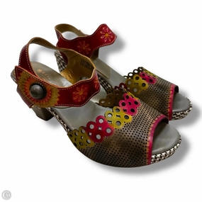 Shoes Heels Block By Spring Step In Red, Size: 9 Synthetic Upper Elastic Band