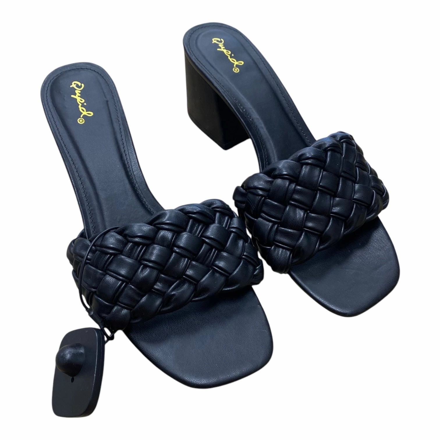 Shoes Heels Block By Qupid In Black, Size:8.5 Dream Fit