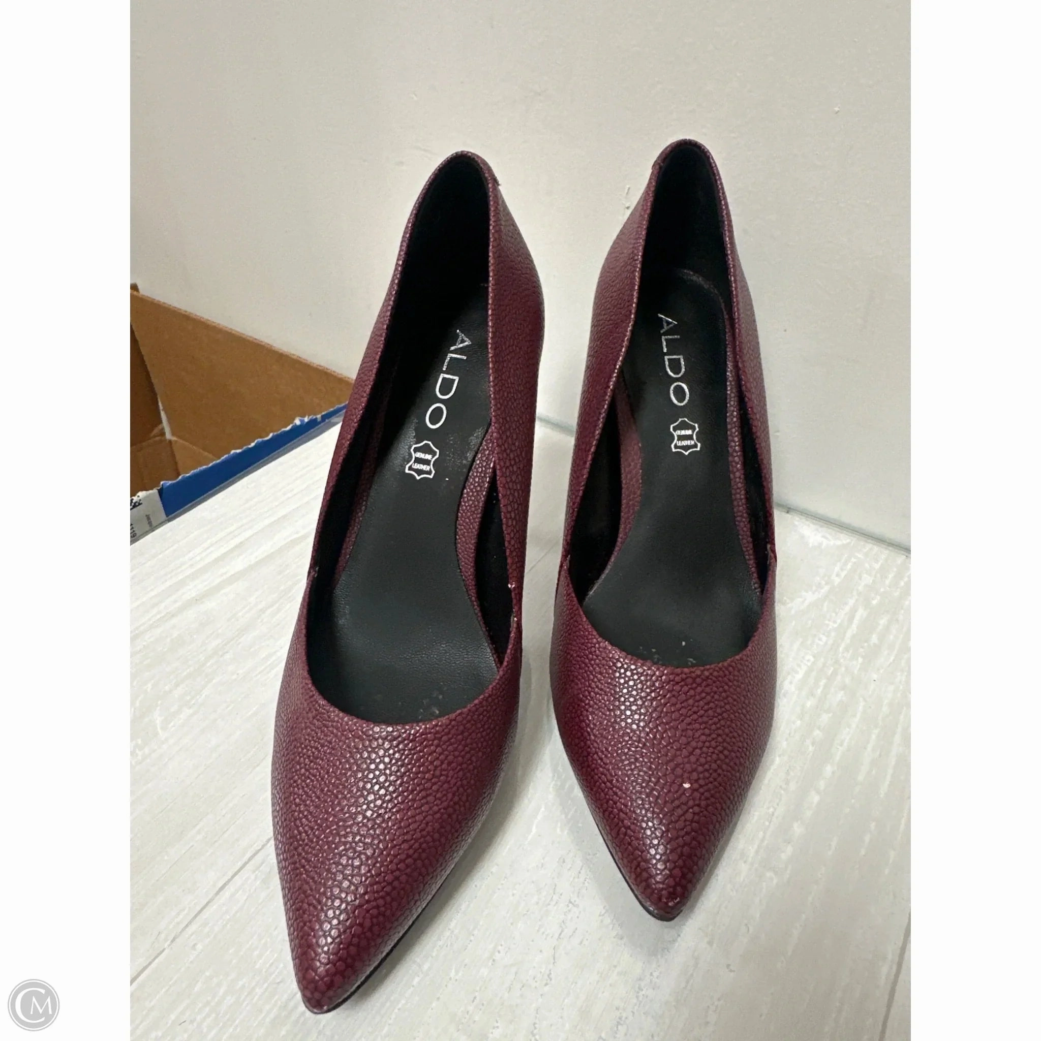 Pointed Sandals Shoes Heels Stiletto By Aldo In Purple, Size: 7.5