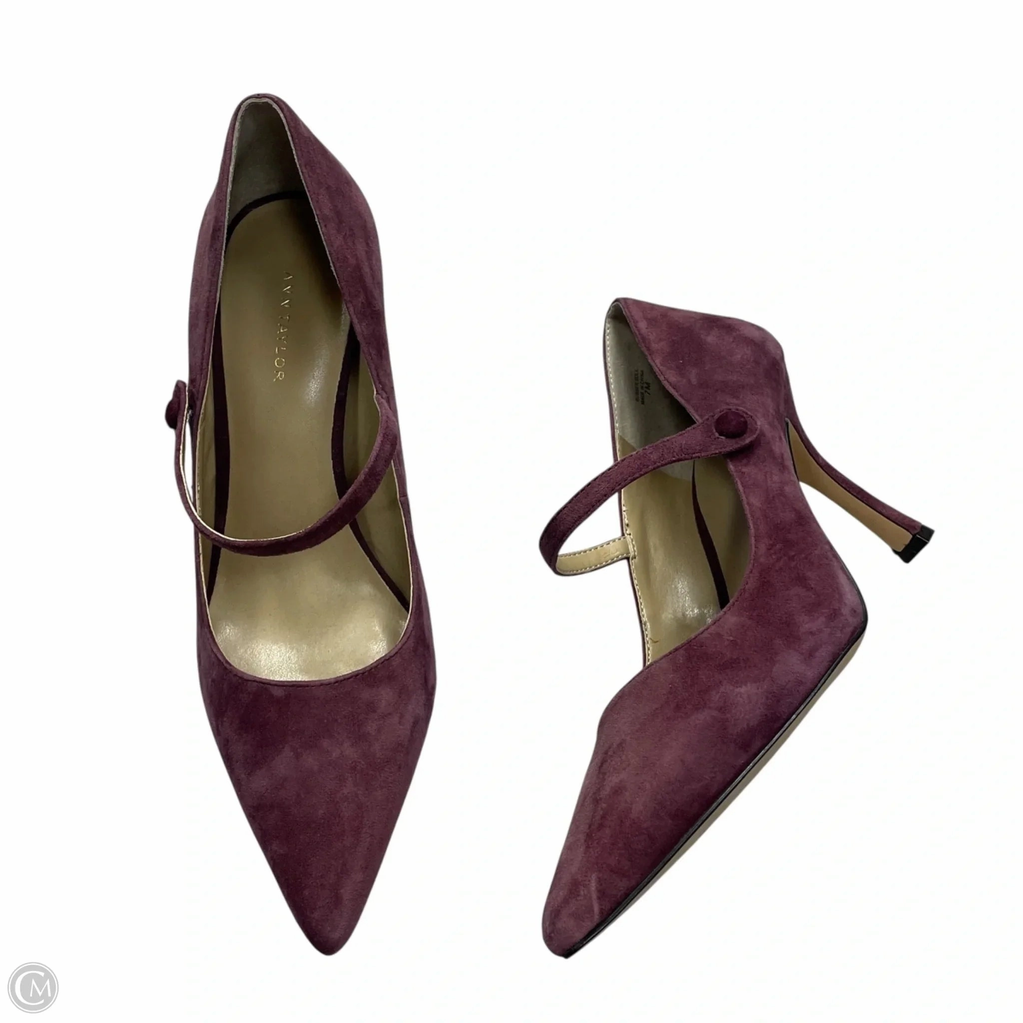 Soft Insole Shoes Heels Stiletto By Ann Taylor In Purple, Size: 7