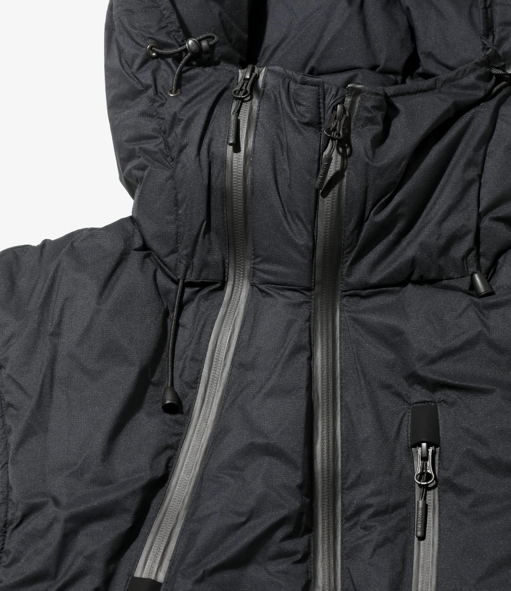 Down Zip Vest ?C Dark Navy Ripstop Nylon blurriness