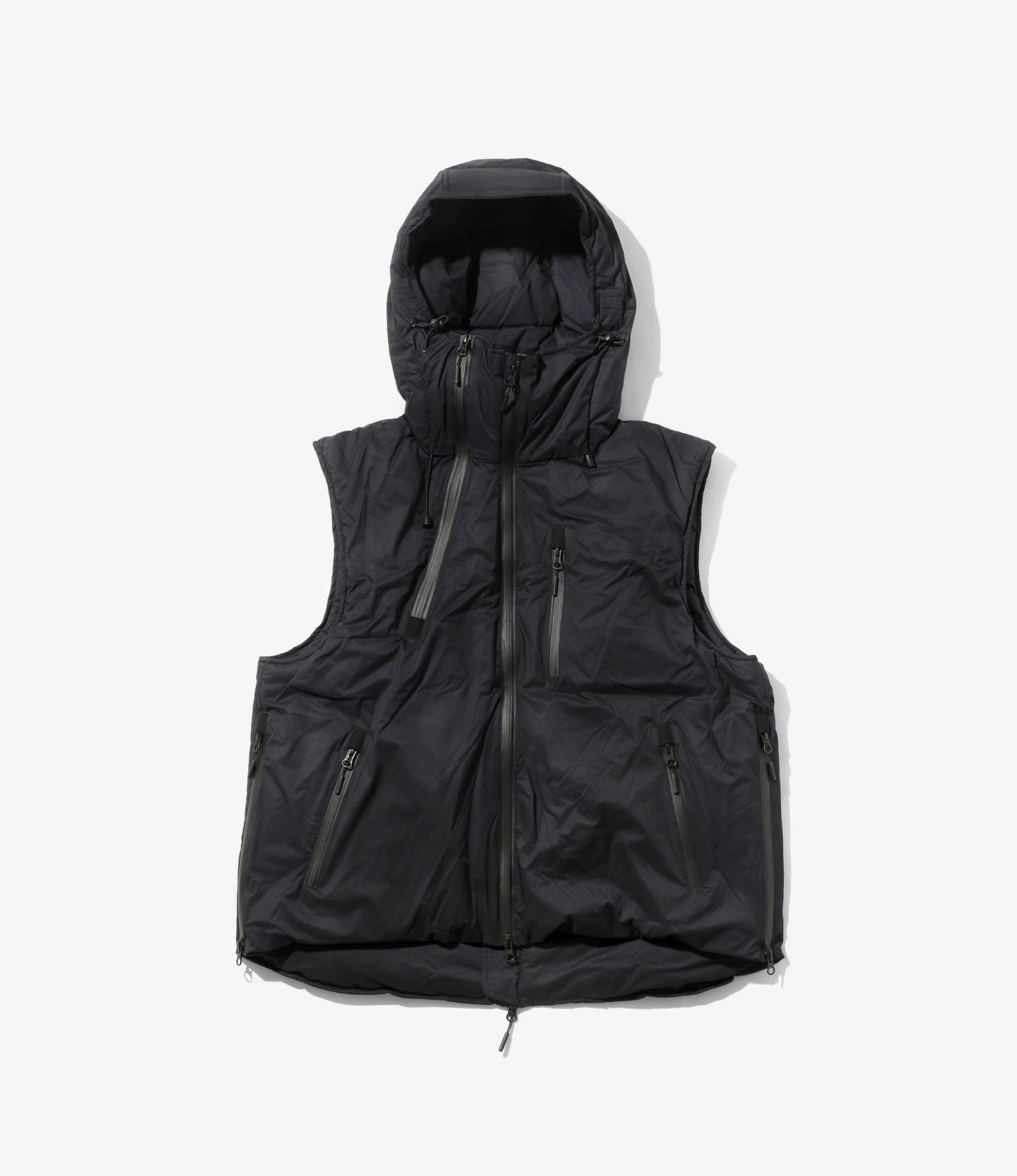 made in South America Down Zip Vest ?C Dark Navy Ripstop Nylon