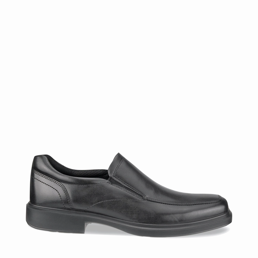 Ecco Men's Helsinki 2.0 Apron Toe Slip On Shoe in Black Rain Guard