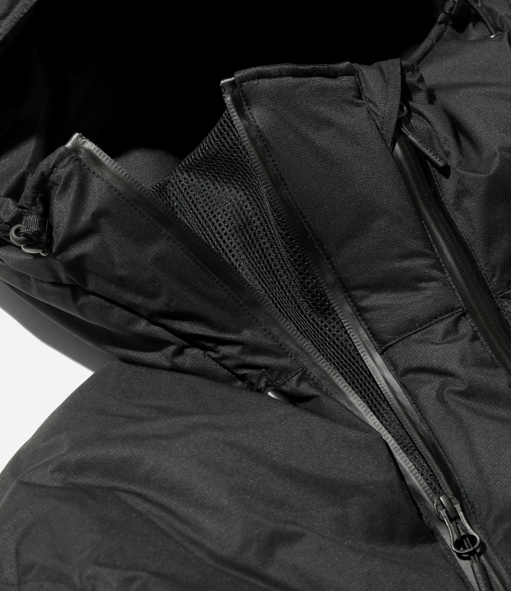 Down Zip Vest ?C Black Ripstop Nylon Core rayon material
