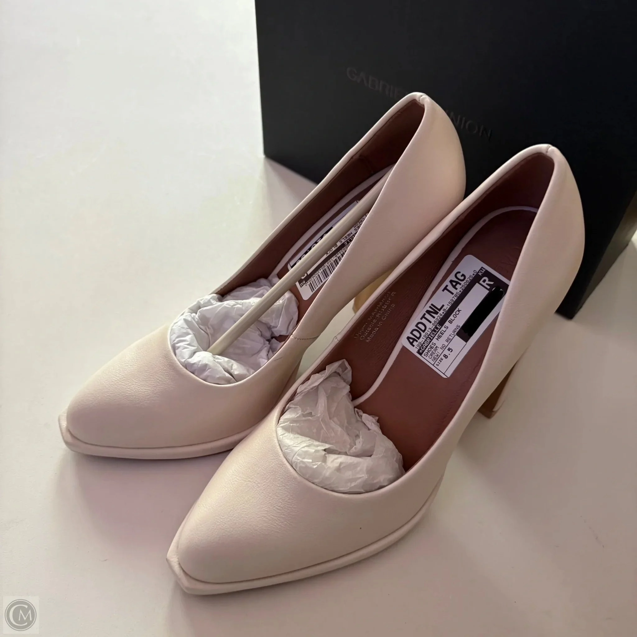 Shoes Heels Block By Gabrielle In Cream, Size: 8.5 Travel Light Comfortable Wedding Shoes
