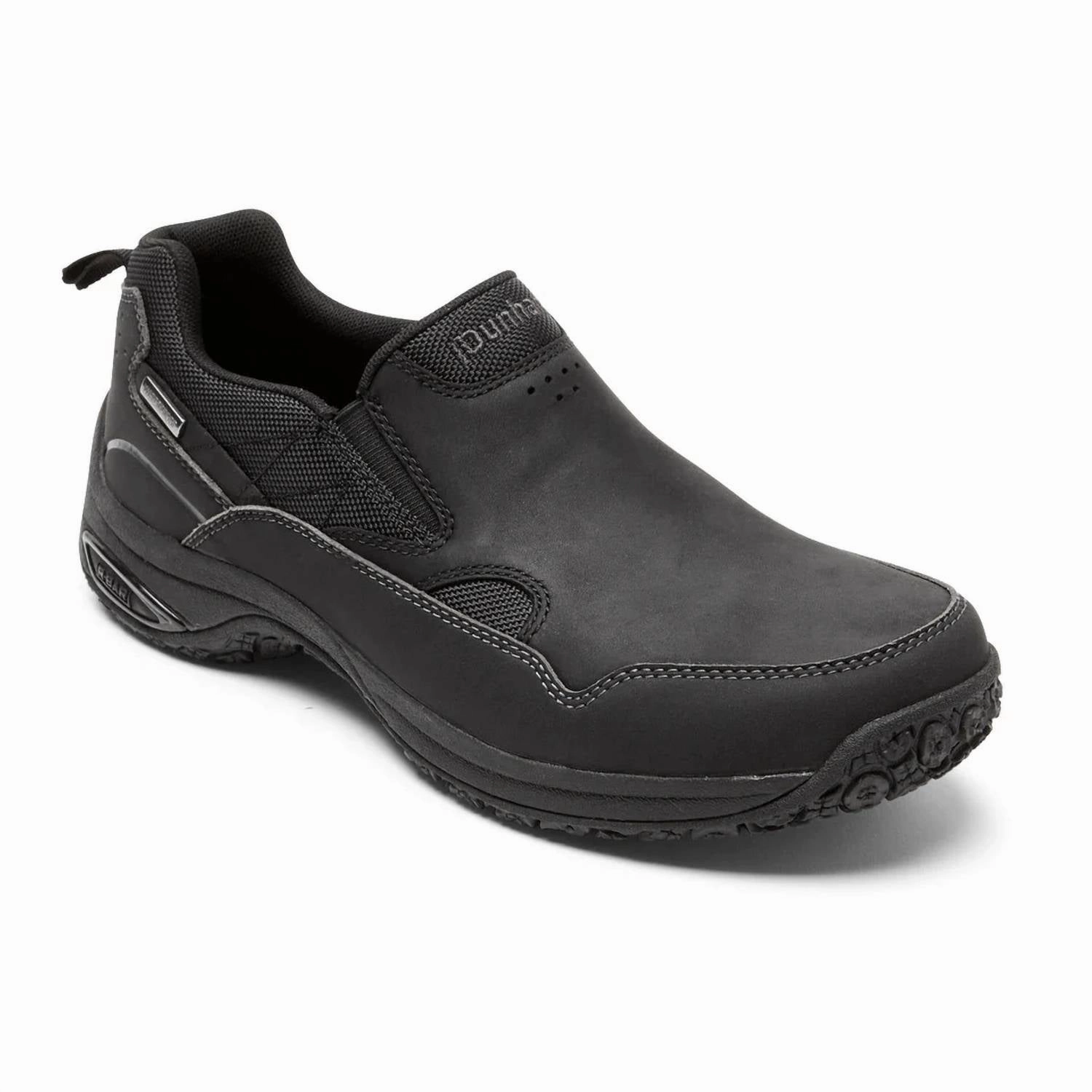 Interview Attire Heel Sure Men's Cloud Plus Waterproof Slip-On Shoes - Wide In Black