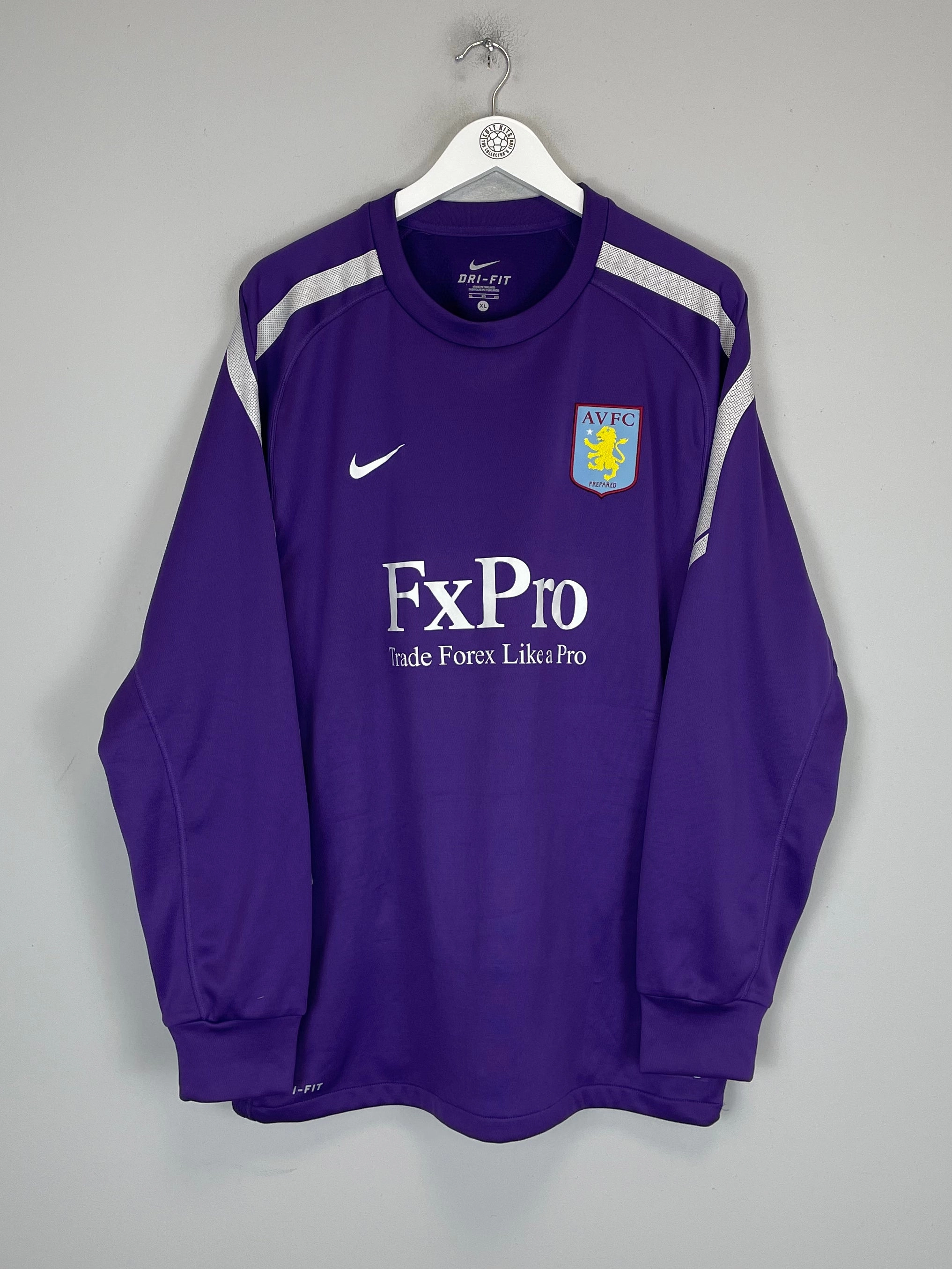 High-Quality Materials 2010/11 ASTON VILLA #36 PLAYER ISSUE TRAINING JUMPER (XL) NIKE