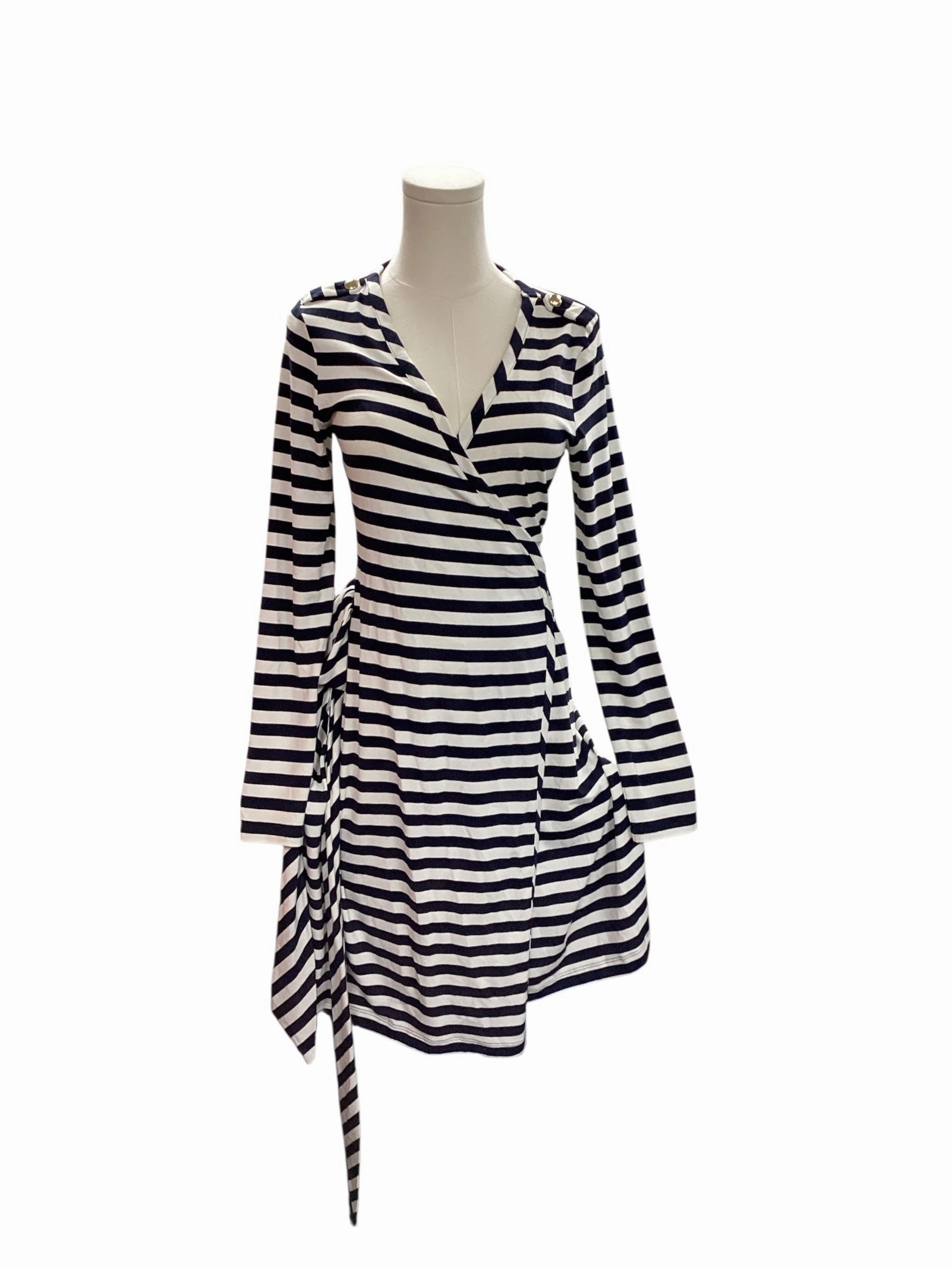 Banana Republic Women's Dress Striped S Minimal Curve Street Vibe