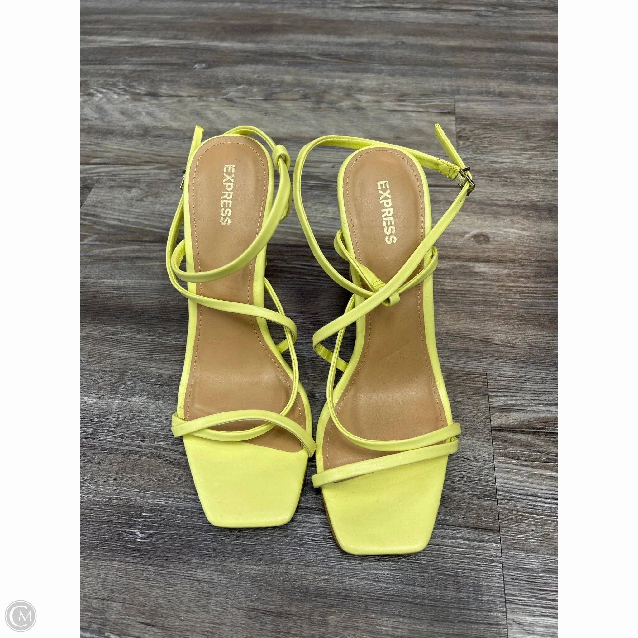 Shoes Heels Stiletto By Express In Yellow, Size: 8 Winter Heels Brunch Look