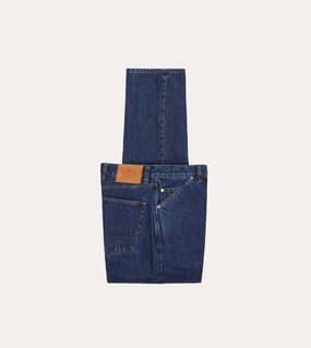 No Wrinkle Distressed finish Stone Wash 14.2oz Japanese Selvedge Denim Five-Pocket Jeans