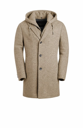 Seamless Design TYSON OATMEAL TOPCOAT WITH PRIMALOFT INSULATION