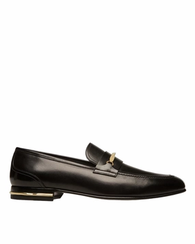 Bally Genos 6304150 Men's Black Calf Leather Loafers Smart Wardrobe Tassel Keeper