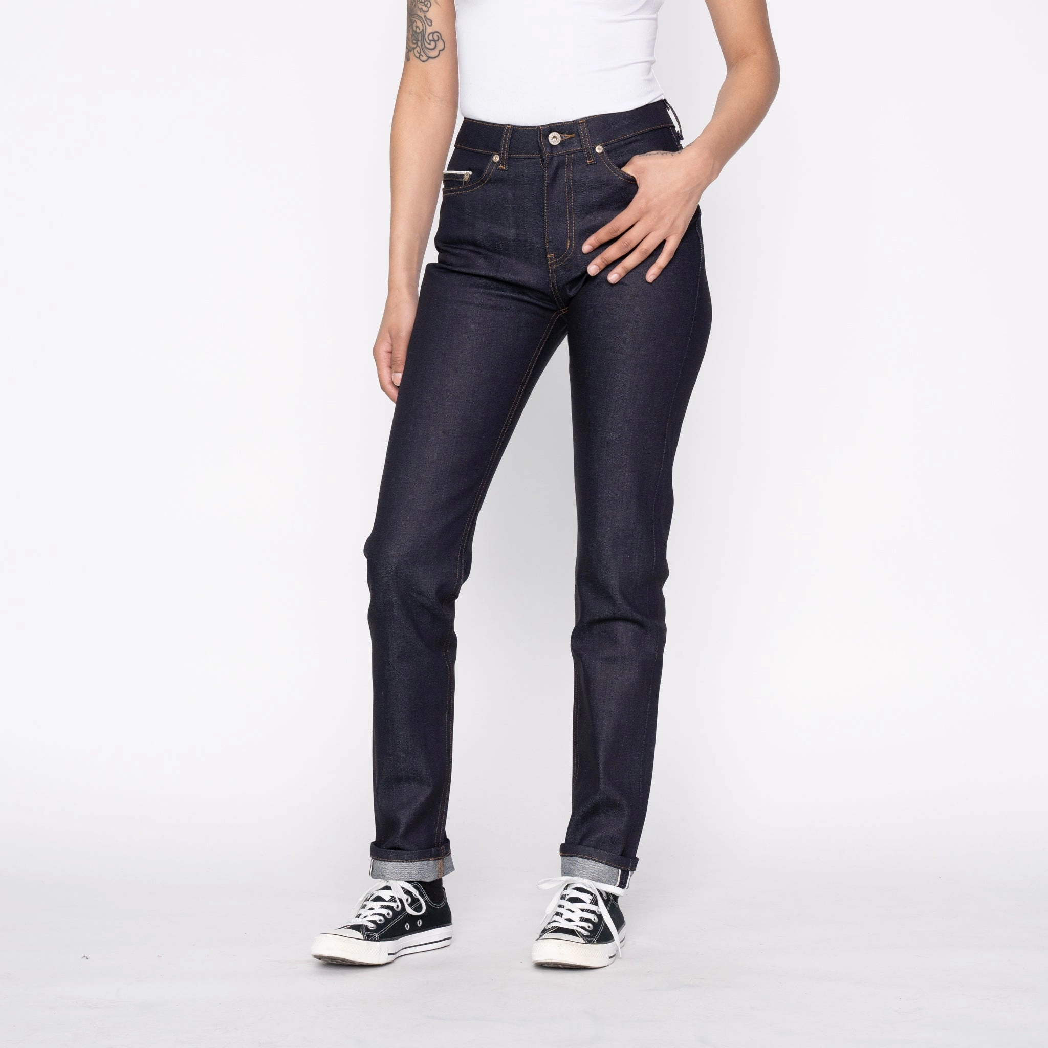 Elegant Vibrant Textured Reliable Choice Women's - High Skinny - Nightshade Stretch Selvedge
