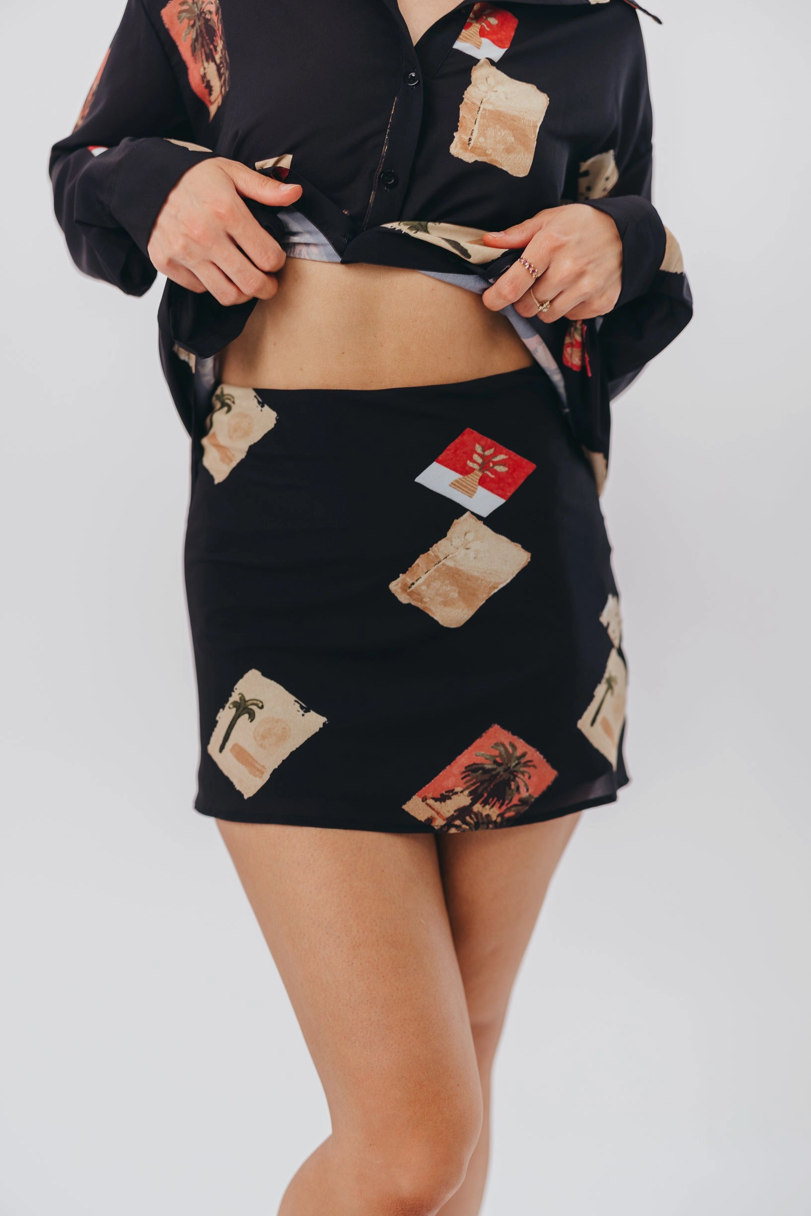 Cozumel Mini Skirt in Black Classic Choice