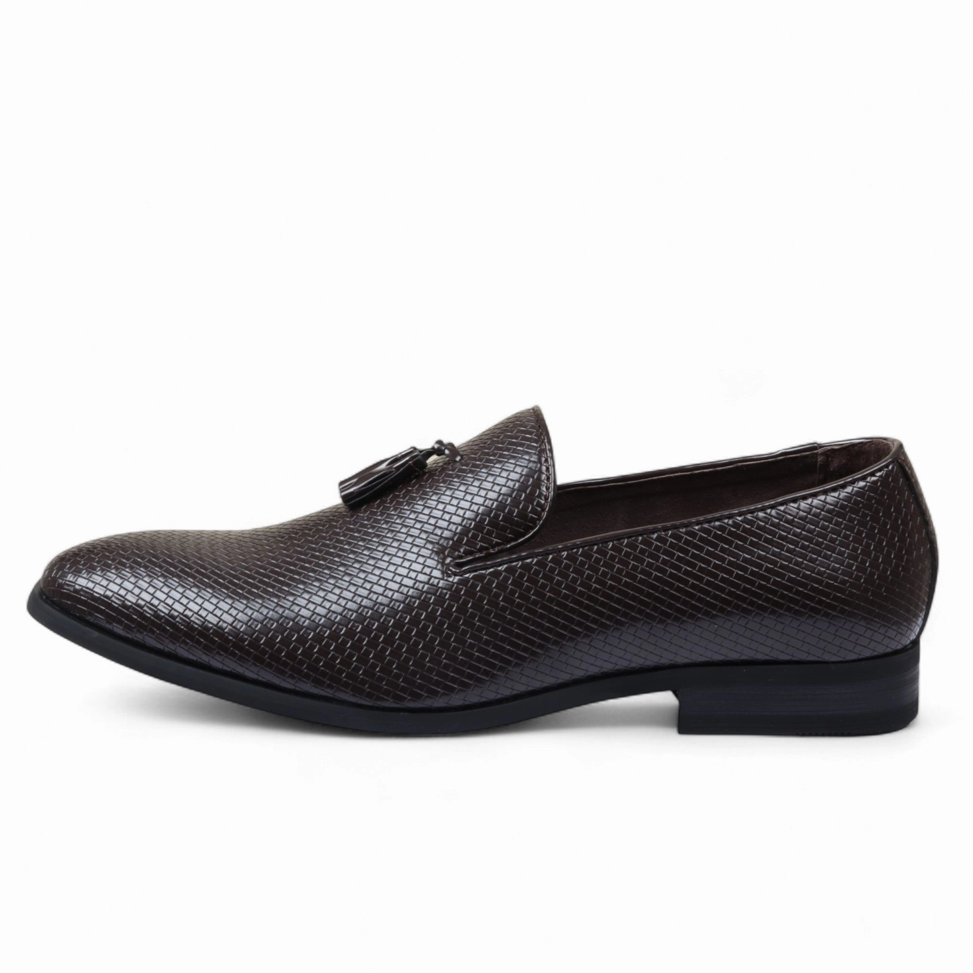 Men??s Black Formal Tassel Loafers Slip-On Leather Shoes All Occasion Move Free