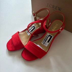 Polished Style Shoes Heels Block By J. Crew In Orange, Size: 8