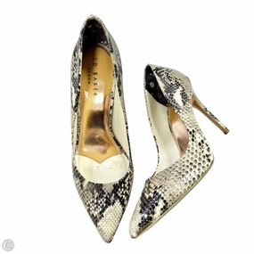 Clean Finish Shoes Heels Stiletto By Ted Baker In Snakeskin Print, Size: 10