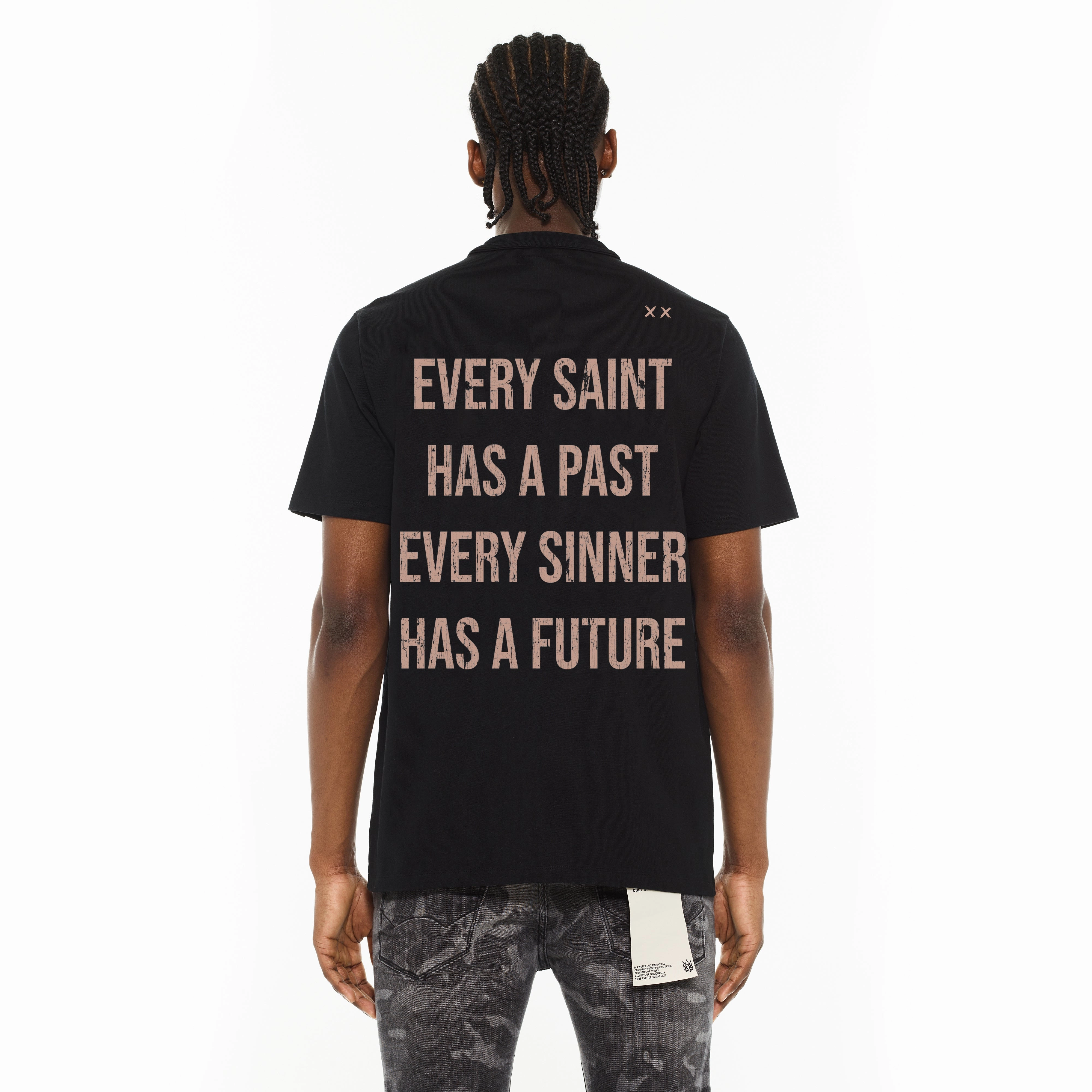 Performance Layer Moisture Wicking Fabric Cult's Crew Neck T - Microphone in Black