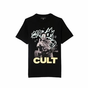 Best Seller perfect for all-day wear Cult's Heavyweight Short Sleeve Crew Neck Tee "Cash" in Black