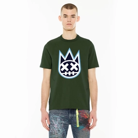 Cult's S/S Crew Neck Logo Tee in Frosty Spruce Easy Fit Wear Comfortable Layering