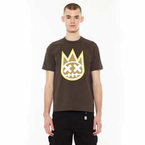 Cult's S/S Crew Neck Logo Tee in Pinecone Breathable Cotton Fabric Cool Design