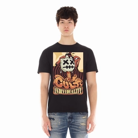 Cult's Short Sleeve Crew Neck Tee "Lollipop" in Black Fashionable Piece