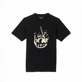 Cult's Short Sleeve Crew Neck Tee "Smoke" in Black NonRestrictiveCut Cozy Hug