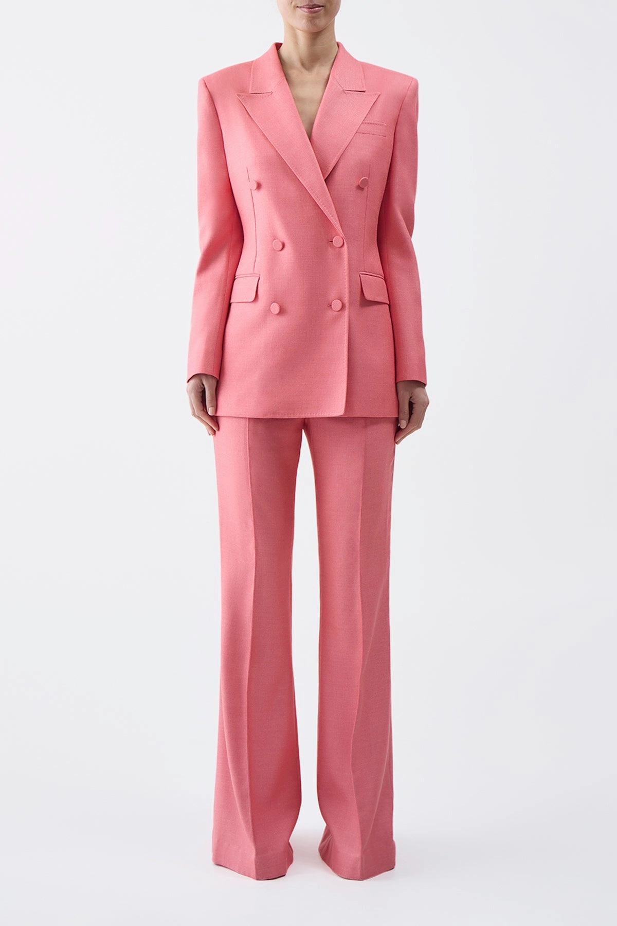 Gavin Blazer in Watermelon Silk Virgin Wool Timeless Design Smart Tailored Look