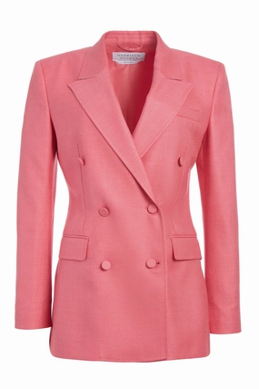 Business Design Gavin Blazer in Watermelon Silk Virgin Wool