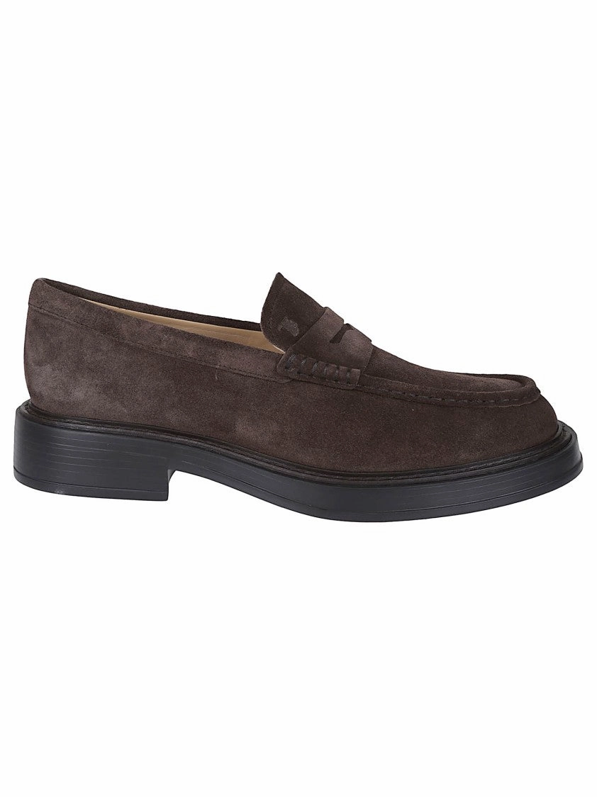 Premium Leather Dark Brown Suede Moccasin