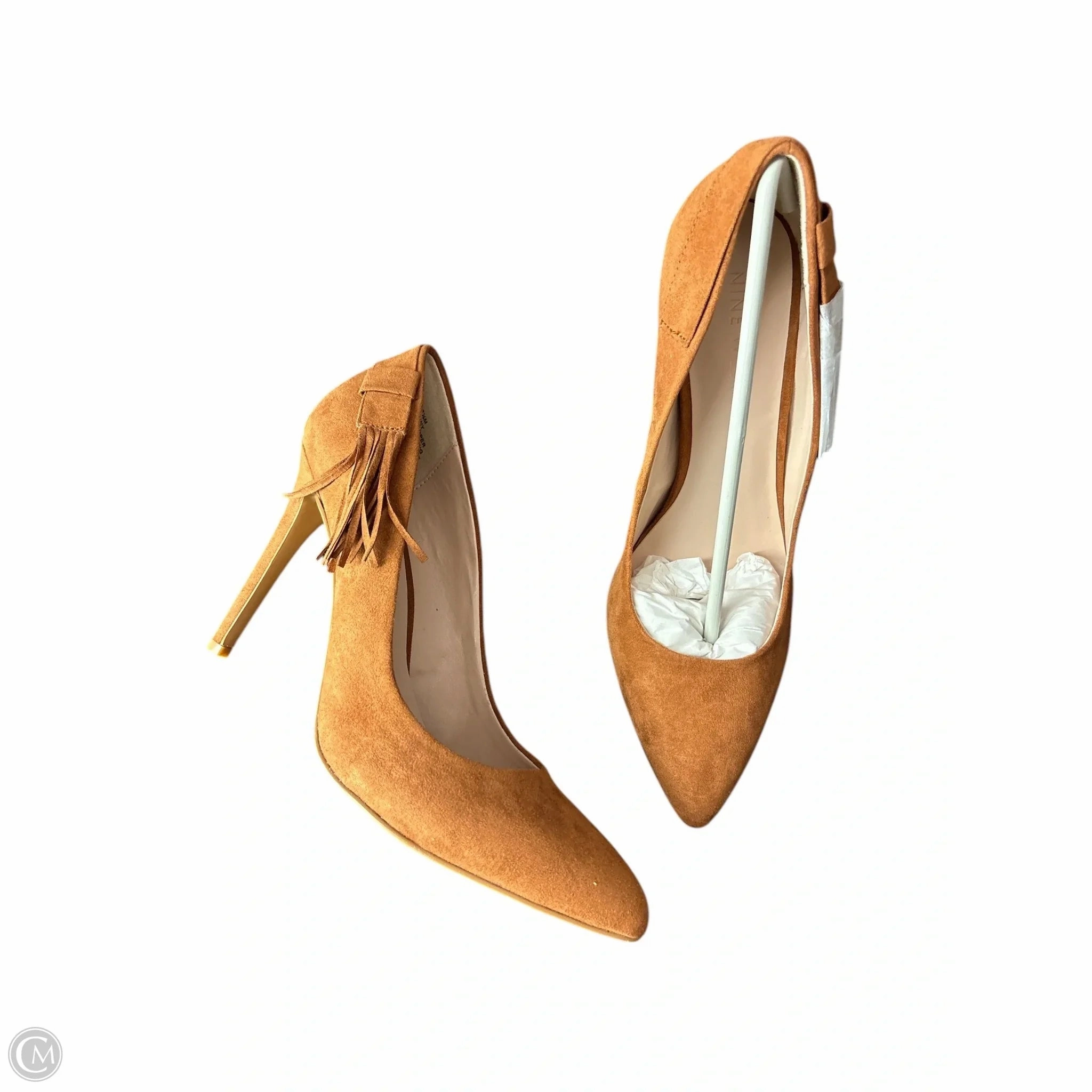 Shoes Heels Stiletto By Nine West In Tan, Size: 7.5 City Energy Glam Heeled Sandals