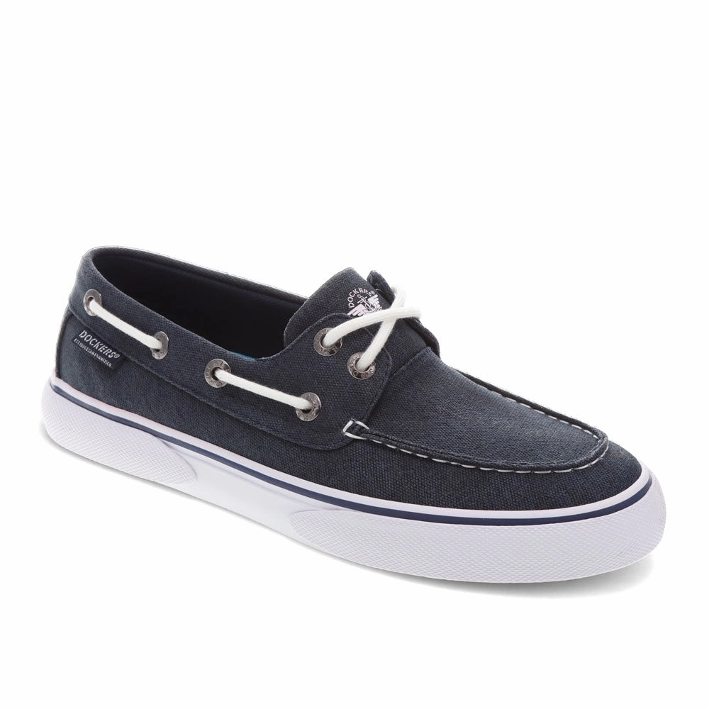 Firm Path Path Safe Dockers Mens Rowe Canvas Casual Lace Up Boat Shoe