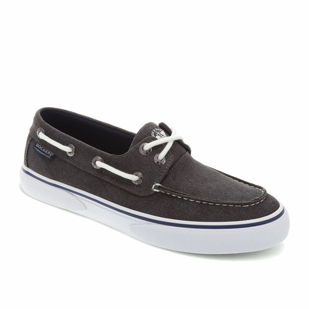 Non-Slip Footwear Dockers Mens Rowe Canvas Casual Lace Up Boat Shoe